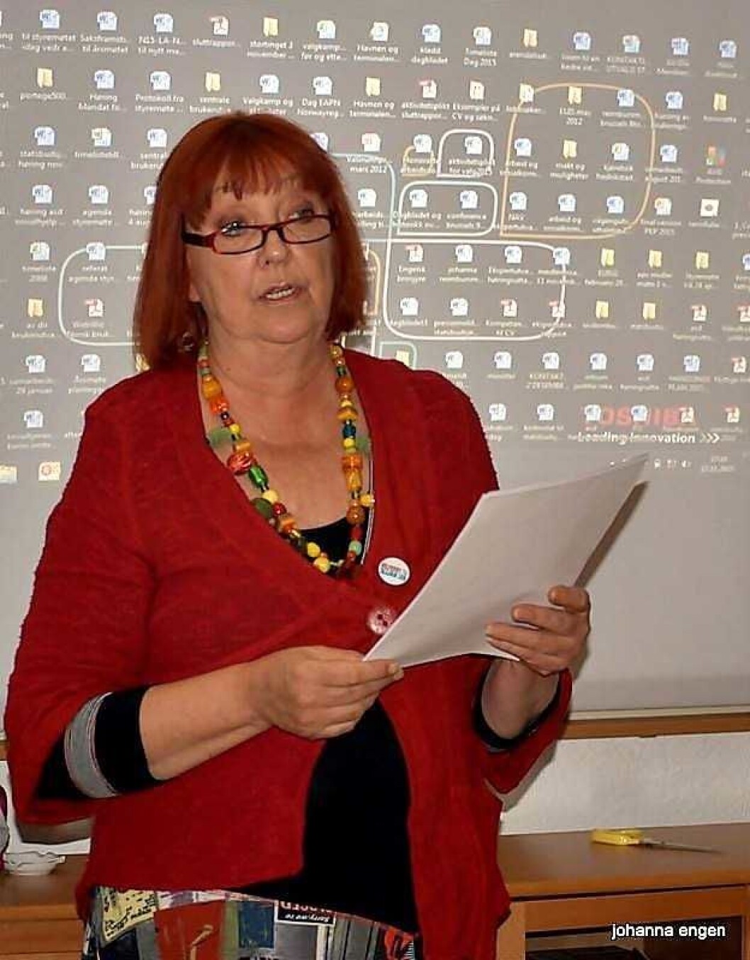 I fjor hadde jeg to hjerneslag av stress og ytre påkjenninger. Jeg er nå så sliten og nedkjørt at jeg ikke orker noen ting, sier Johanna Engen. Foto: Velferdsalliansen I fjor hadde jeg to hjerneslag av stress og ytre påkjenninger. Jeg er nå så sliten og nedkjørt at jeg ikke orker noen ting, sier Johanna Engen. Foto: Velferdsalliansen