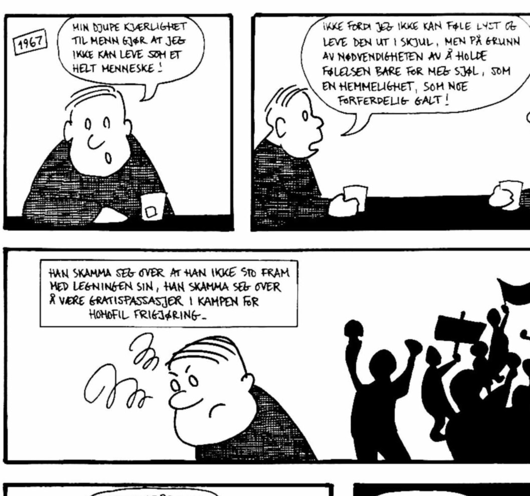 Alf Prøysen i Visa om løgna. Illustrasjon: Jonas Smebye Wiksén Alf Prøysen i Visa om løgna. Illustrasjon: Jonas Smebye Wiksén