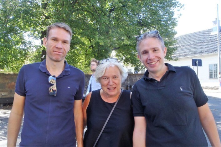 Ellen Dahl og sønnene Kjetil (tv) og Morten Nilsen hygget seg på omvisningen. Foto: Anders Høilund Ellen Dahl og sønnene Kjetil (tv) og Morten Nilsen hygget seg på omvisningen. Foto: Anders Høilund