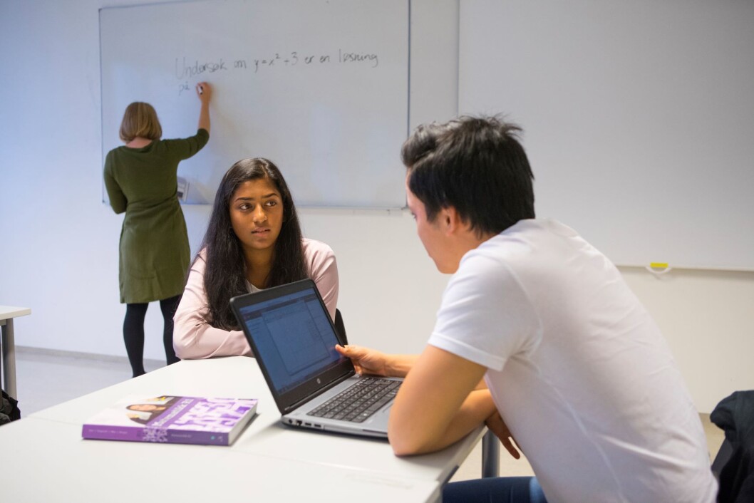Elvebakken videregående skole hadde det høyeste karaktersnittet blant sine elever ved årets inntak. Illustrasjonsfoto: Thomas Brun / NTB scanpix Elvebakken videregående skole hadde det høyeste karaktersnittet blant sine elever ved årets inntak. Illustrasjonsfoto: Thomas Brun / NTB scanpix