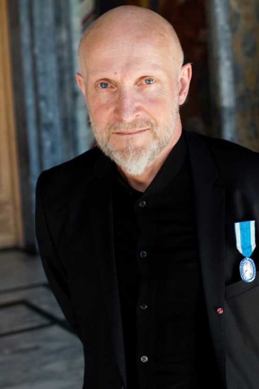 Lars Saabye Christensen med St. Halvard-medaljen på brystet. Foto Sturlason/Oslo kommune Lars Saabye Christensen med St. Halvard-medaljen på brystet. Foto Sturlason/Oslo kommune