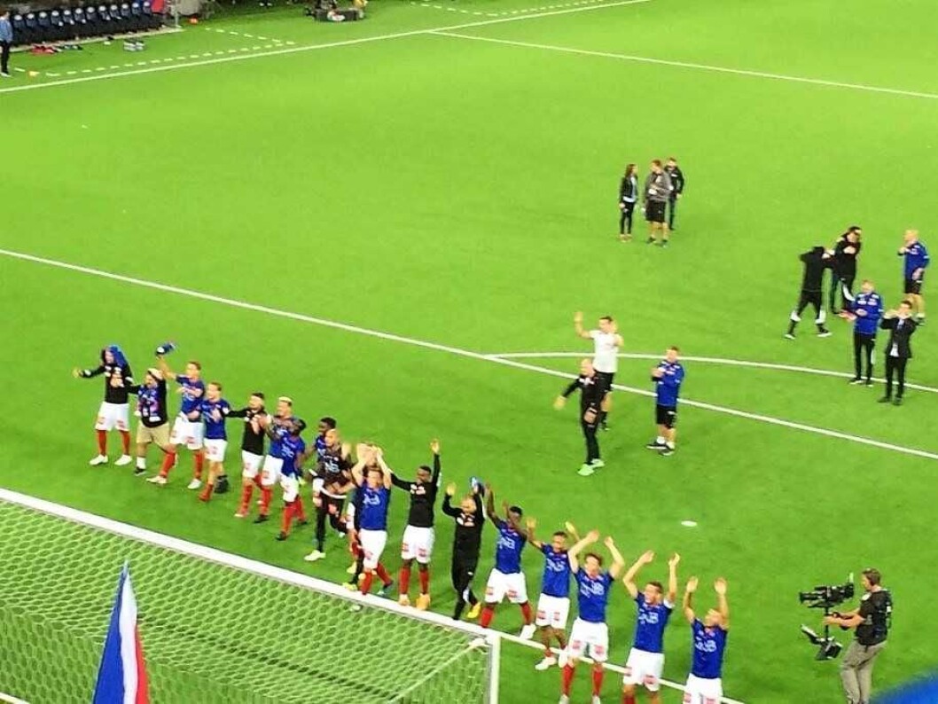 Endelig. Første seier på tre måneder for VIF fotball. Foto: Johannes Hellstrand Frøshaug Endelig. Første seier på tre måneder for VIF fotball. Foto: Johannes Hellstrand Frøshaug