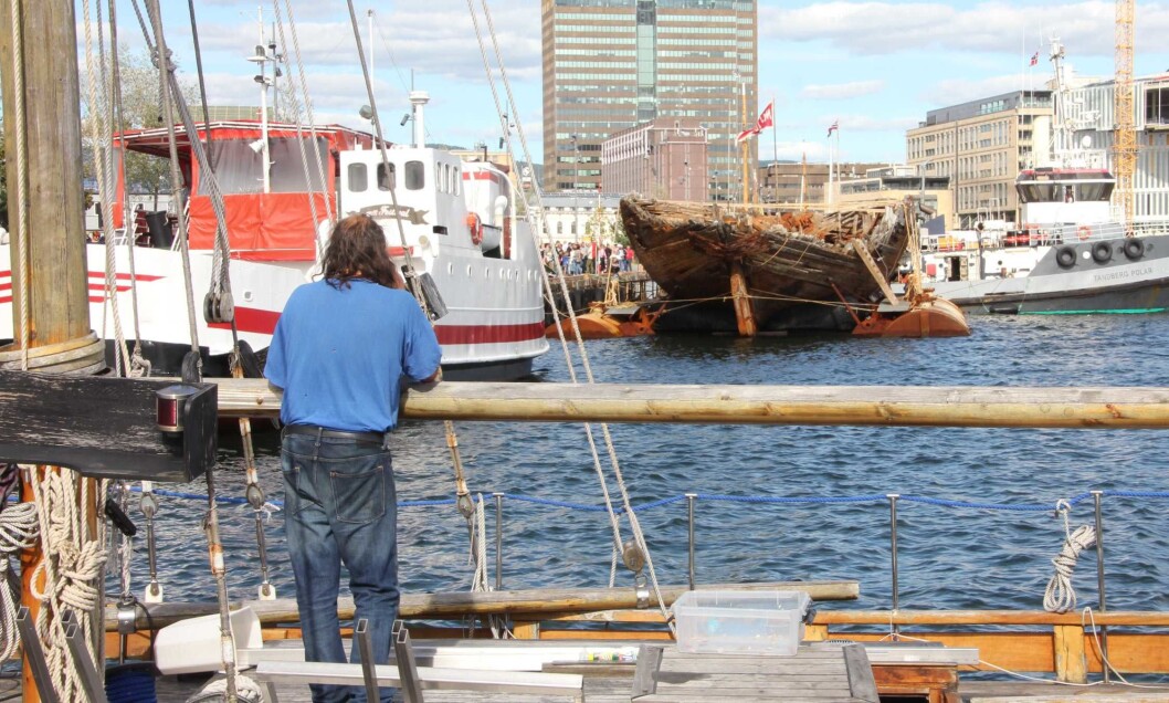 Maud er endelig tilbake i Norge og Oslo. Nå skal båten restaureres. Foto: Hans Magnus Borge Maud er endelig tilbake i Norge og Oslo. Nå skal båten restaureres. Foto: Hans Magnus Borge