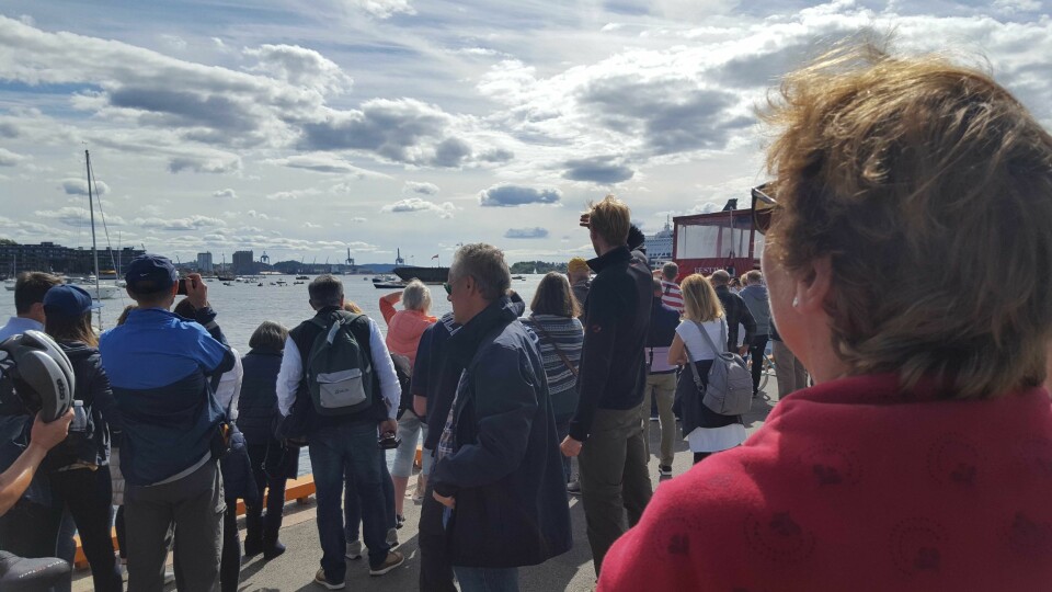 Publikum «speider over hav…» i hvert fall Bjørvika, mot Maud. Foto: Hans Magnus Borge