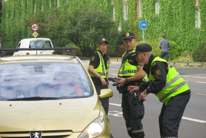 I i Oslo er ingen bilister tatt for promillekjøring eller annen ruspåvirket kjøring i løpet av den første uka.. Bilisten på bildet var lovlydig og blåste grønt. Foto: Politiet I i Oslo er ingen bilister tatt for promillekjøring eller annen ruspåvirket kjøring i løpet av den første uka.. Bilisten på bildet var lovlydig og blåste grønt. Foto: Politiet