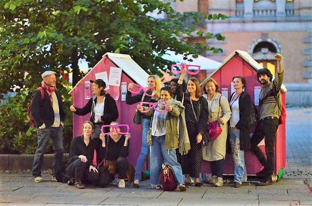 Feministisk Initiativ mobiliserer for miljø, likestilling og antirasisme ved valget i Sverige. Foto Cathrine Linn Kristiansen Feministisk Initiativ mobiliserer for miljø, likestilling og antirasisme ved valget i Sverige. Foto Cathrine Linn Kristiansen