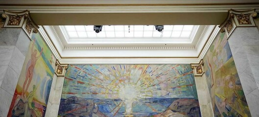 11 malerier av Edvard Munch blir tilgjengelige for folk flest i universitetets aula