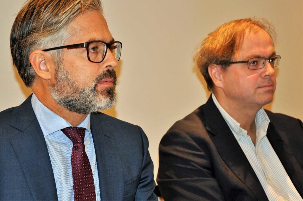 Advokat Thorvald Nyquist (til v.) og oppdragsansvarlig Stein Ove Songstad i revisjosnbyrået Deloitte la frem granskingsrapporten som har kostet over 13 millioner kroner. Foto: Arnsten Linstad Advokat Thorvald Nyquist (til v.) og oppdragsansvarlig Stein Ove Songstad i revisjosnbyrået Deloitte la frem granskingsrapporten som har kostet over 13 millioner kroner. Foto: Arnsten Linstad