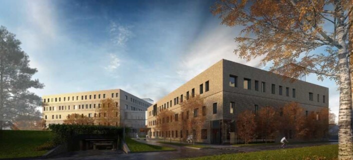 Slik ser arkitektene for seg at den nye storbylegevakten på Aker vil bli seende ut. Illustrasjon: Omsorgsbygg KF / Nordic Slik ser arkitektene for seg at den nye storbylegevakten på Aker vil bli seende ut. Illustrasjon: Omsorgsbygg KF / Nordic