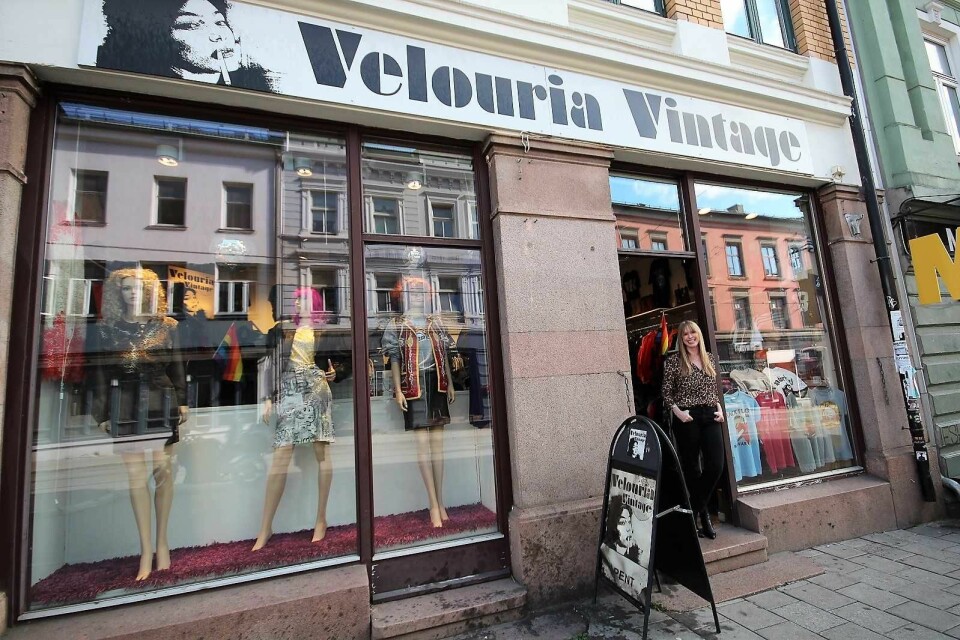 Velouria Vintage har slått an blant kleselskere i byen. Foto: André Kjernsli