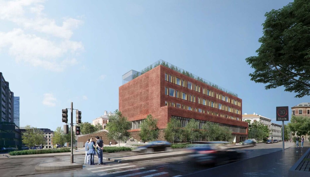 Slik skal nye Ruseløkka skole se ut. Illustrasjon: Gasa arkitekter Slik skal nye Ruseløkka skole se ut. Illustrasjon: Gasa arkitekter