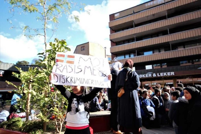 Tøyenbygda sa nei til rasisme og diskriminering. Foto: André Kjernsli Tøyenbygda sa nei til rasisme og diskriminering. Foto: André Kjernsli