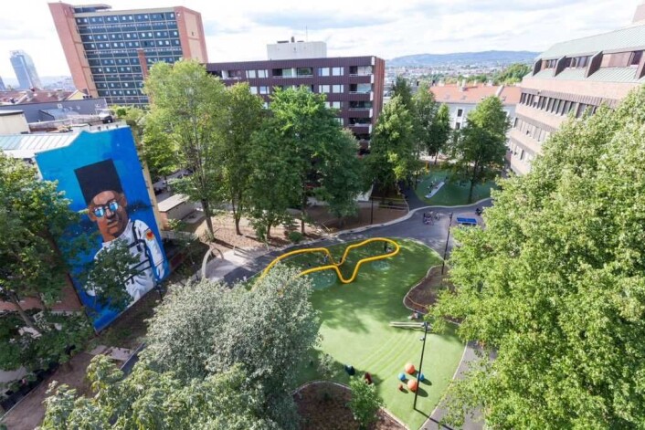 Nye Sørli lekepark er blitt til gjennom midlene fra Tøyenløftet. Foto: Adam Sterling Nye Sørli lekepark er blitt til gjennom midlene fra Tøyenløftet. Foto: Adam Sterling