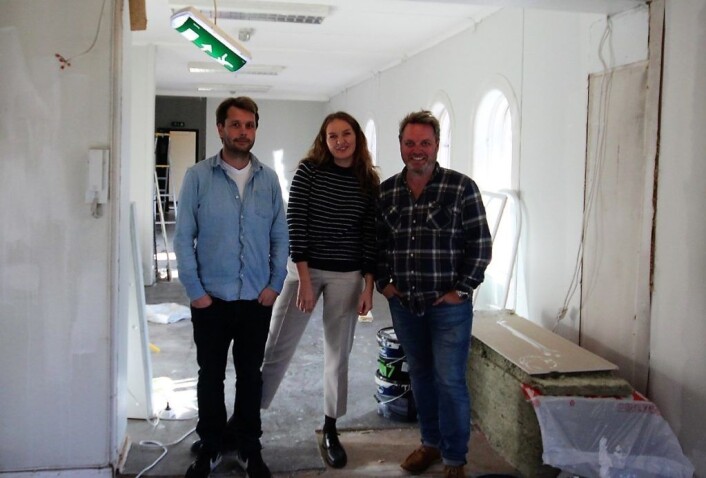 Joakim Fuglerud (t.v), Maria Bø Trosterud og Jens Christian Holm sier farvel til Slurpen og ønsker velkommen til Løkkahuset. Foto: André Kjernsli Joakim Fuglerud (t.v), Maria Bø Trosterud og Jens Christian Holm sier farvel til Slurpen og ønsker velkommen til Løkkahuset. Foto: André Kjernsli
