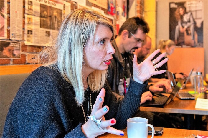 Alexandra Stølen sitter på festivalkontoret på Kulturhuset ved Youngstorget. Foto: Morten Lauveng Jørgensen Alexandra Stølen sitter på festivalkontoret på Kulturhuset ved Youngstorget. Foto: Morten Lauveng Jørgensen