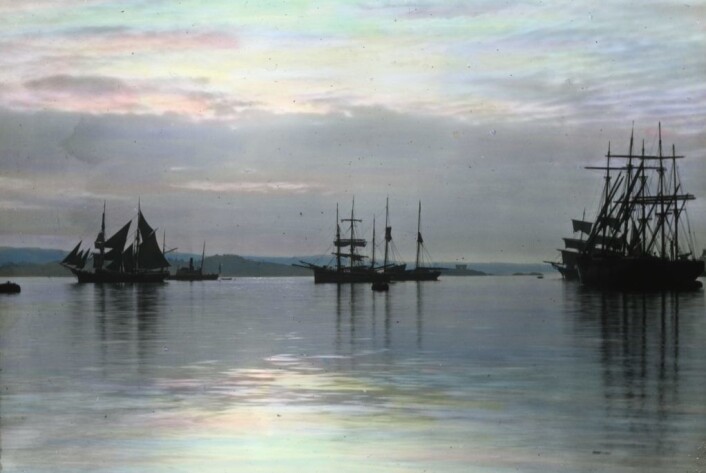 Seilskuter ligger fortøyd i havnebassenget til Oslo havn i 1901. Foto: Anders B Wilse Oslo Museum Seilskuter ligger fortøyd i havnebassenget til Oslo havn i 1901. Foto: Anders B Wilse Oslo Museum