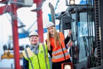Roger Schjerva og Maiken Solemdal ønsker at Oslo containerterminal skal bli en nullutslippsterminal. Foto: Bo Mathisen Roger Schjerva og Maiken Solemdal ønsker at Oslo containerterminal skal bli en nullutslippsterminal. Foto: Bo Mathisen