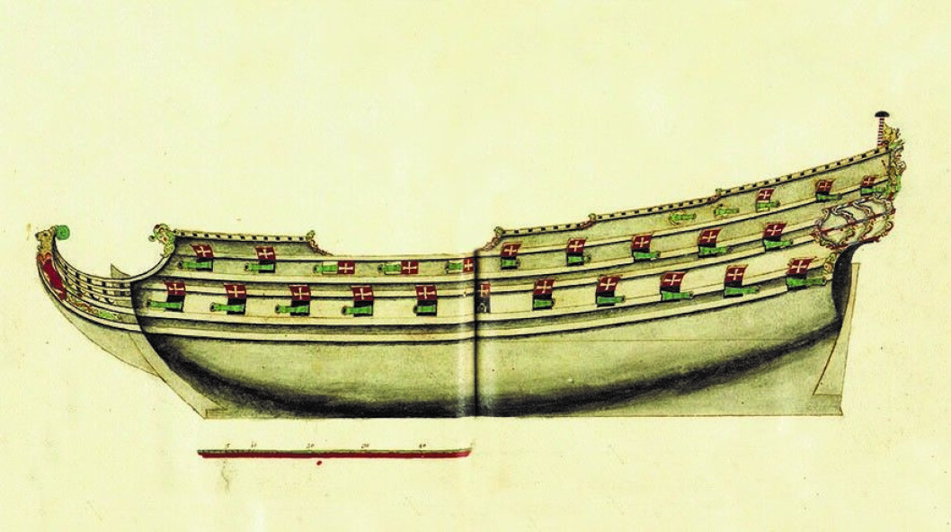 Fregatten Gyldenløve ble bygget på Hovedøya i 1669. Illustrasjon: Boka Maritime Oslo. Fra vikingby til Fjordby Fregatten Gyldenløve ble bygget på Hovedøya i 1669. Illustrasjon: Boka Maritime Oslo. Fra vikingby til Fjordby