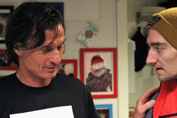 Det ble tid til noen gode samtaler også, her er Petter Stordalen i prat med Kriss André Bogstad. Foto: André Kjernsli Det ble tid til noen gode samtaler også, her er Petter Stordalen i prat med Kriss André Bogstad. Foto: André Kjernsli