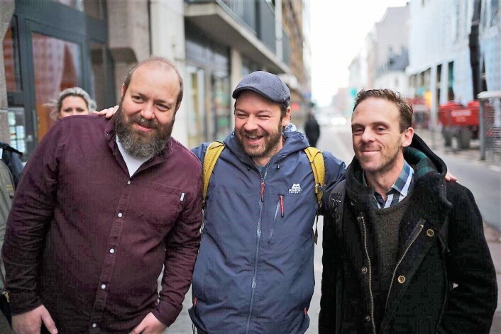 Fv. Even Skyrud fra =Oslo, Petter Nyquist og Richard Prøsch fra =Kaffe. Foto: Niklas Mørkland Fv. Even Skyrud fra =Oslo, Petter Nyquist og Richard Prøsch fra =Kaffe. Foto: Niklas Mørkland