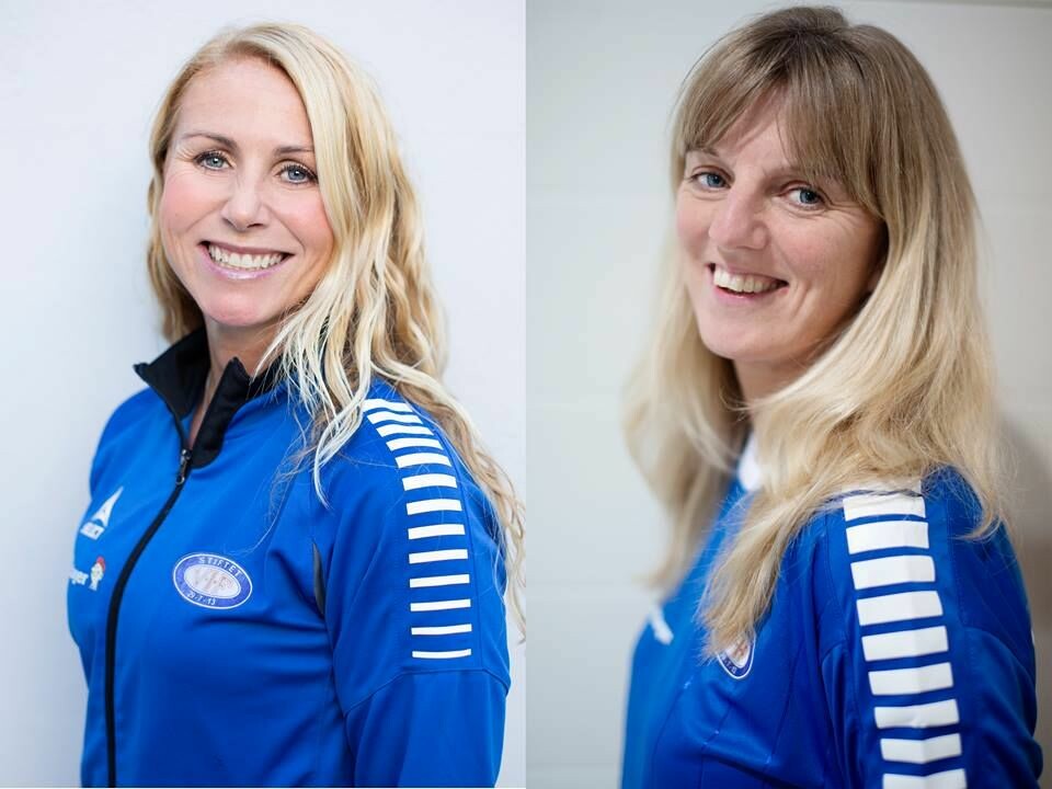 Anita Linder (til høyre) og Marianne Juuhl skal lede Vålerengas herrelag ut sesongen. Foto: Vålerenga håndball