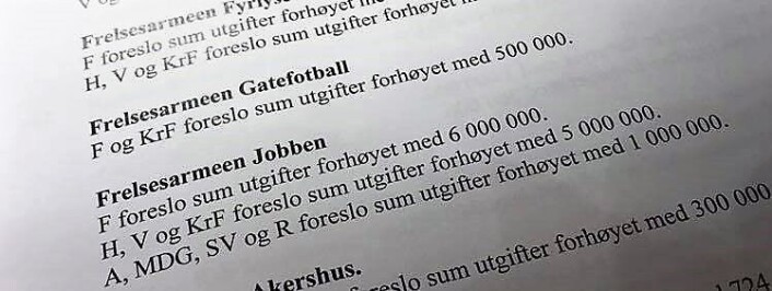 Dokumentet som viser svart på hvitt hva de rødgrønne partiene i bystyret går inn for. En påplusning på en million kroner til Jobben er i realiteten et kutt på fire millioner kroner fra fjorårets budsjettvedtak i bystyret. Dokumentet som viser svart på hvitt hva de rødgrønne partiene i bystyret går inn for. En påplusning på en million kroner til Jobben er i realiteten et kutt på fire millioner kroner fra fjorårets budsjettvedtak i bystyret.