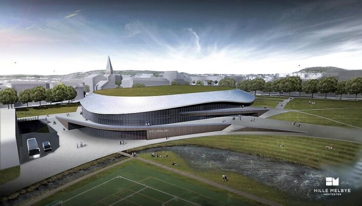 Nye Jordal Amfi slik arkitektene har sett det for seg. I 2020, to år forsinket, skal Vålerengas nye hjemmebane stå klar. Nøyaktig der den gamle OL-arenaen fra 1952 lå. Illustrasjon: Hille Melbye arkitekter Nye Jordal Amfi slik arkitektene har sett det for seg. I 2020, to år forsinket, skal Vålerengas nye hjemmebane stå klar. Nøyaktig der den gamle OL-arenaen fra 1952 lå. Illustrasjon: Hille Melbye arkitekter