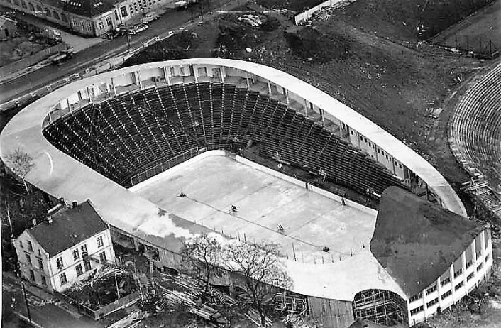 Da Jordal Amfi var OL-arena i 1952, ble kampene spilt med himmelen som tak. Foto: Oslo museum Da Jordal Amfi var OL-arena i 1952, ble kampene spilt med himmelen som tak. Foto: Oslo museum