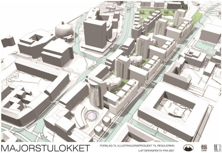 Denne illustrasjonen fra Oslo Sporveier (nå Ruter) i 2003 utløste enorme protester fra folk på Majorstua. Og resulterte i plansmien artikkelforfatter Audun Engh refererer til i sitt debattinnlegg. Illustrasjon: Oslo sporveier Denne illustrasjonen fra Oslo Sporveier (nå Ruter) i 2003 utløste enorme protester fra folk på Majorstua. Og resulterte i plansmien artikkelforfatter Audun Engh refererer til i sitt debattinnlegg. Illustrasjon: Oslo sporveier