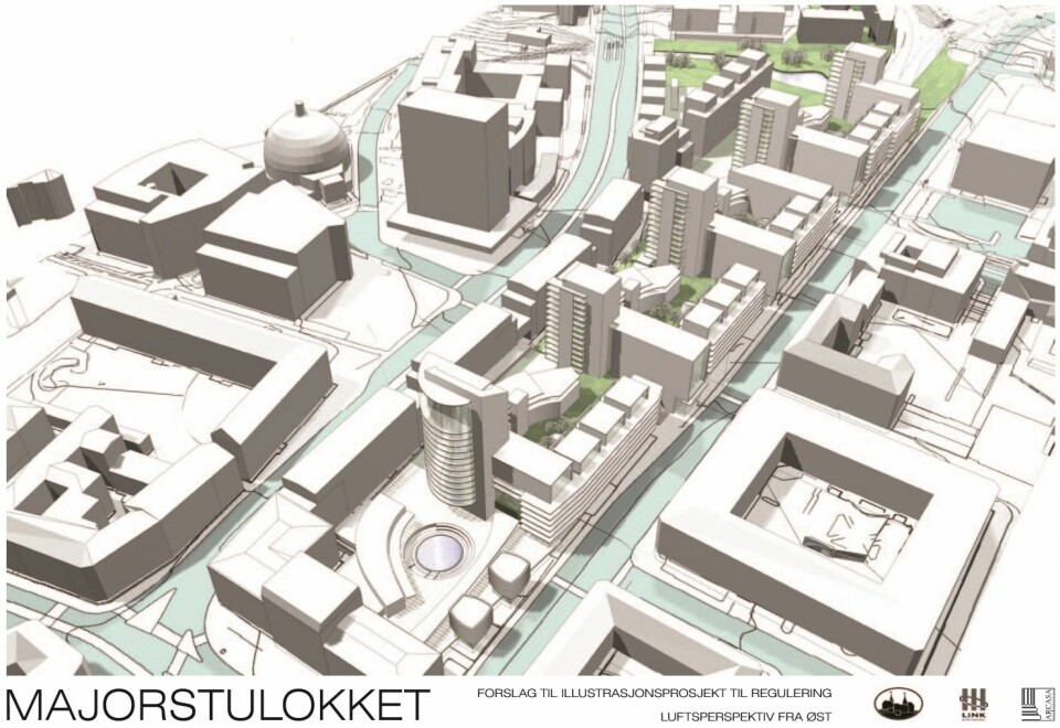Denne illustrasjonen fra Oslo Sporveier (nå Ruter) i 2003 utløste enorme protester fra folk på Majorstua. Og resulterte i plansmien artikkelforfatter Audun Engh refererer til i sitt debattinnlegg. Illustrasjon: Oslo sporveier