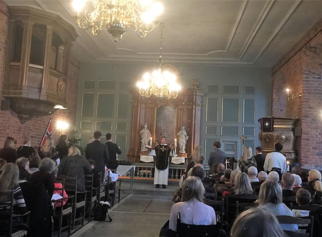 Akershus slottskirke sett fra nesten bakerste benk. Foto: Kjersti Opstad Akershus slottskirke sett fra nesten bakerste benk. Foto: Kjersti Opstad