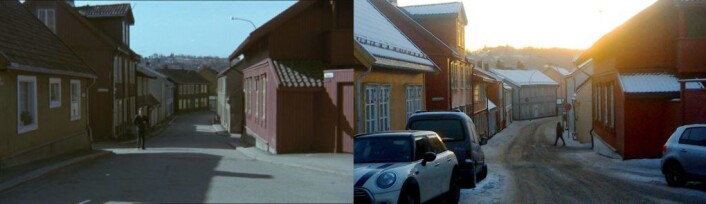 Normannsgata på Kampen i 1975 og i 2018. Her er det ikke store forandringen. Fotomontasje: Morten A. Fagerli Normannsgata på Kampen i 1975 og i 2018. Her er det ikke store forandringen. Fotomontasje: Morten A. Fagerli