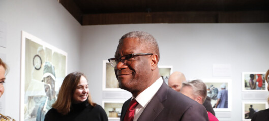 Fredsprisvinner Denis Mukwege åpnet utstillingen 