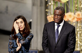 Fredsgudstjeneste for Denis Mukwege og Nadia Murad i Nobels ånd