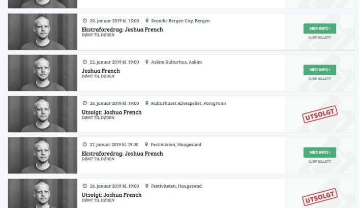 Et skjermbilde av Atikkos foredrag med Joshua French denne måneden. Skjermdump fra Atikkos hjemmeside. Et skjermbilde av Atikkos foredrag med Joshua French denne måneden. Skjermdump fra Atikkos hjemmeside.