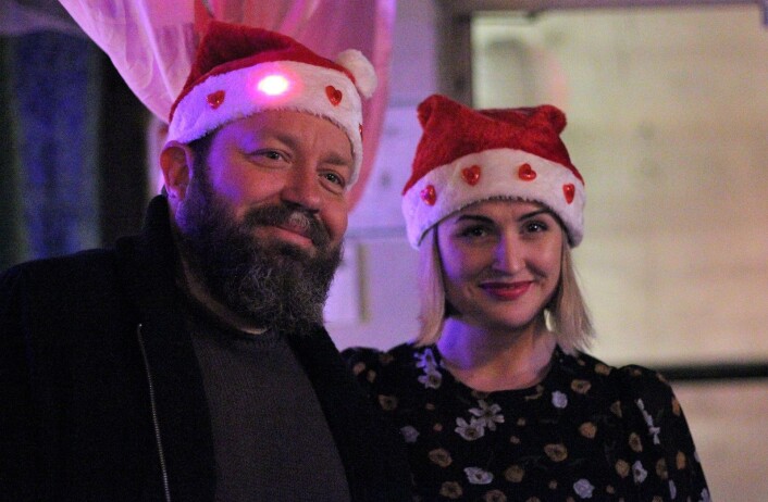 Even Skyrud og Karoline Aanesen fra Erlik Oslo hadde fått nisslua på plass. Foto: André Kjernsli Even Skyrud og Karoline Aanesen fra Erlik Oslo hadde fått nisslua på plass. Foto: André Kjernsli