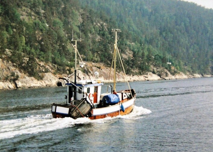 Ukent reketråler i Oslofjorden, 1990. Foto: Erik Conrad Ødemark Ukent reketråler i Oslofjorden, 1990. Foto: Erik Conrad Ødemark