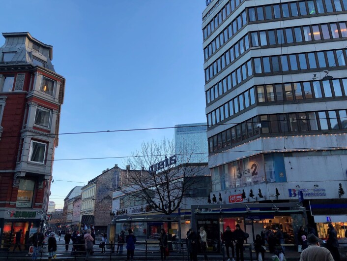 Området rundt Gunerius er et trafikknutepunkt med mye kollektivtrafikk. Foto: Geir Rognlien Elgvin Området rundt Gunerius er et trafikknutepunkt med mye kollektivtrafikk. Foto: Geir Rognlien Elgvin
