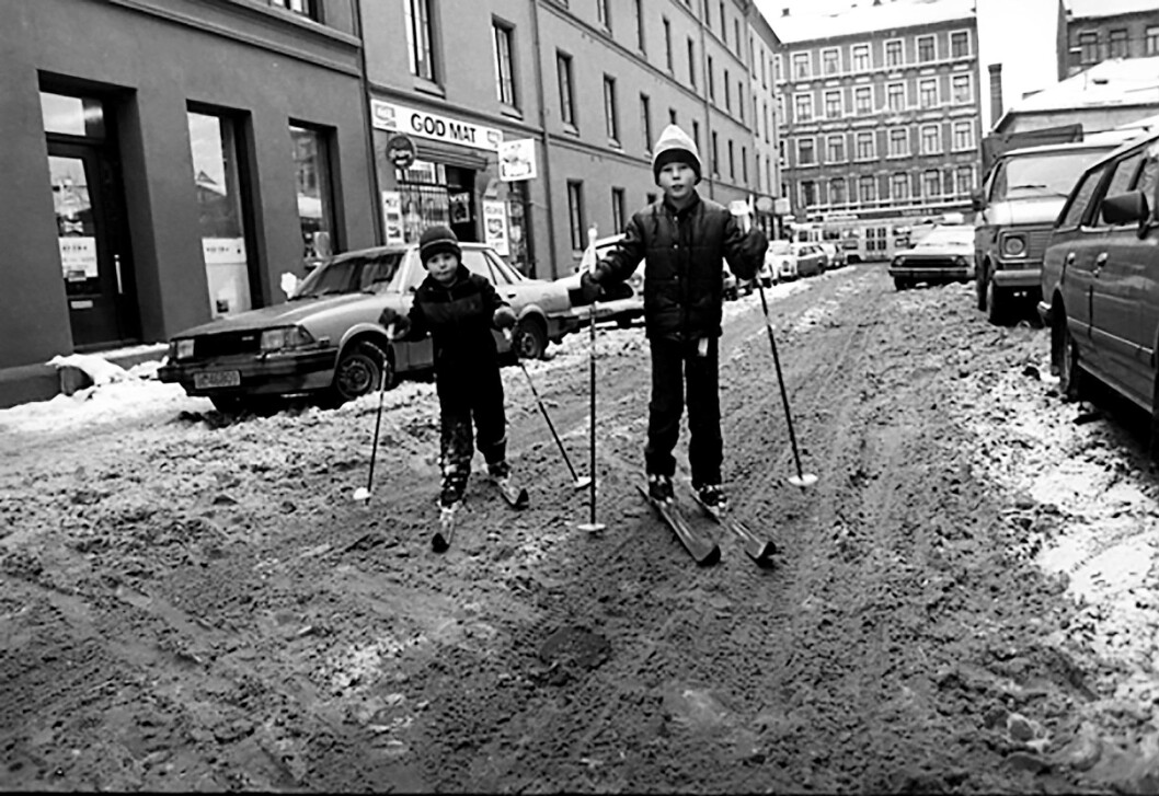 Slik husker jeg gata mi fra vinteren. Foto: Åsmund Lindal/Oslo Byarkiv Slik husker jeg gata mi fra vinteren. Foto: Åsmund Lindal/Oslo Byarkiv