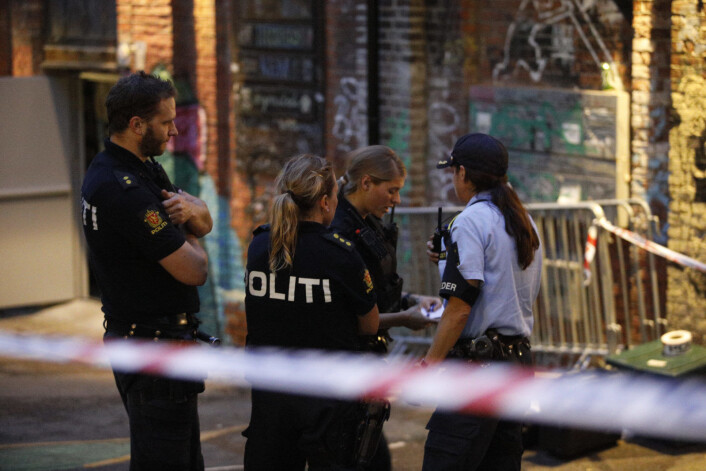 Natt til 9. juli 2017 fikk politiet melding om at fire personer var skutt på utestedet Blå i ved Akerselva i Oslo. Foto: Audun Braastad / NTB scanpix Natt til 9. juli 2017 fikk politiet melding om at fire personer var skutt på utestedet Blå i ved Akerselva i Oslo. Foto: Audun Braastad / NTB scanpix
