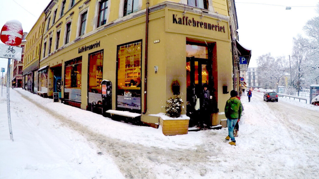 Vinter ved kaffebrenneriet. Foto: Terje Børjesson Vinter ved kaffebrenneriet. Foto: Terje Børjesson