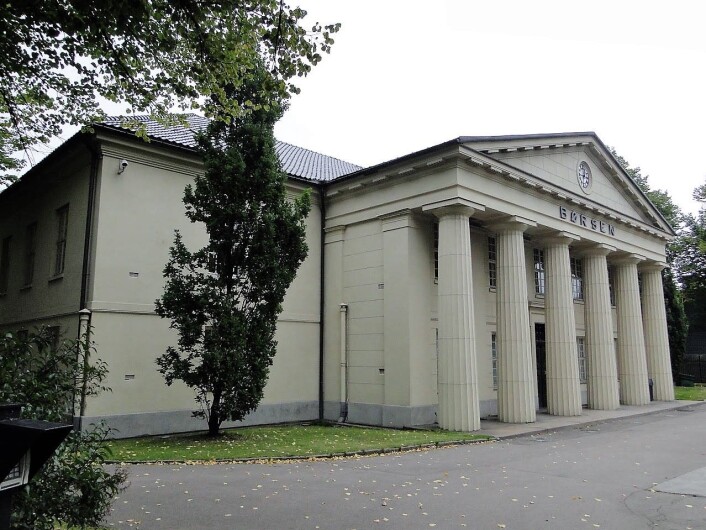 Børsbygningen sto ferdig i 1828 og var Christianias første monumentale bygning. Foto. Erik Conrad Ødemark Børsbygningen sto ferdig i 1828 og var Christianias første monumentale bygning. Foto. Erik Conrad Ødemark