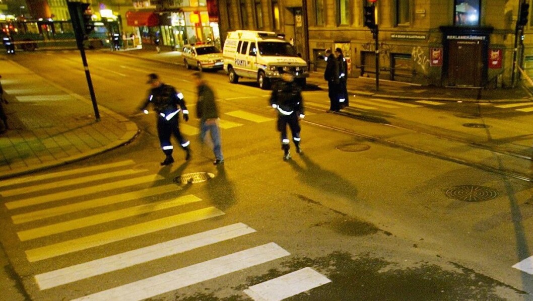 Politiet måtte natt til søndag rykke ut til voldshendelser både i Skippergata og Brugata i Oslo sentrum. Arkivfoto: Thomas Bjørnflaten / NTB Scanpix Politiet måtte natt til søndag rykke ut til voldshendelser både i Skippergata og Brugata i Oslo sentrum. Arkivfoto: Thomas Bjørnflaten / NTB Scanpix
