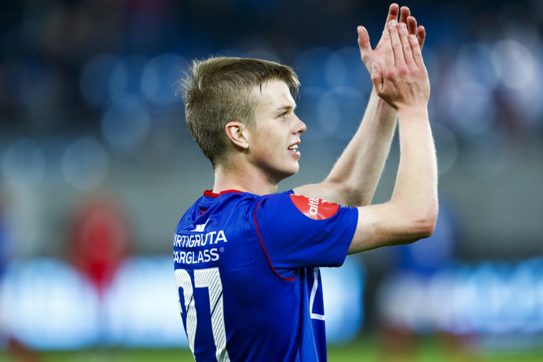 Vålerengas Samúel Fridjónsson jubler etter scoring mot Brann i 2017. Tilsammen scoret islendingen tre mål for Vålerenga på to sesonger.
Foto: Heiko Junge / NTB scanpix Vålerengas Samúel Fridjónsson jubler etter scoring mot Brann i 2017. Tilsammen scoret islendingen tre mål for Vålerenga på to sesonger.
Foto: Heiko Junge / NTB scanpix