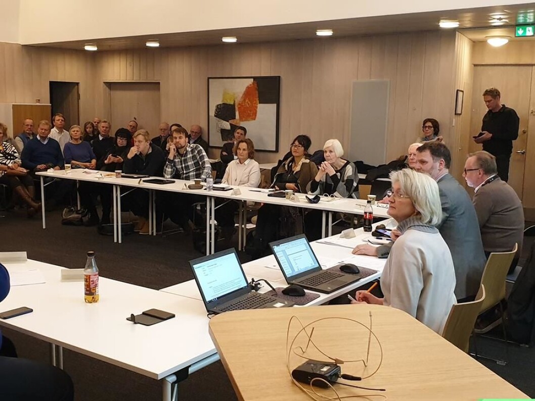 13 representanter fra Høyre, Sp og Ap sikret flertall mot sykkelvei i Gyldenløves gate. Kun Miljøpartiets to representanter stemte mot. Foto: Frogner bydel / Oslo kommune 13 representanter fra Høyre, Sp og Ap sikret flertall mot sykkelvei i Gyldenløves gate. Kun Miljøpartiets to representanter stemte mot. Foto: Frogner bydel / Oslo kommune