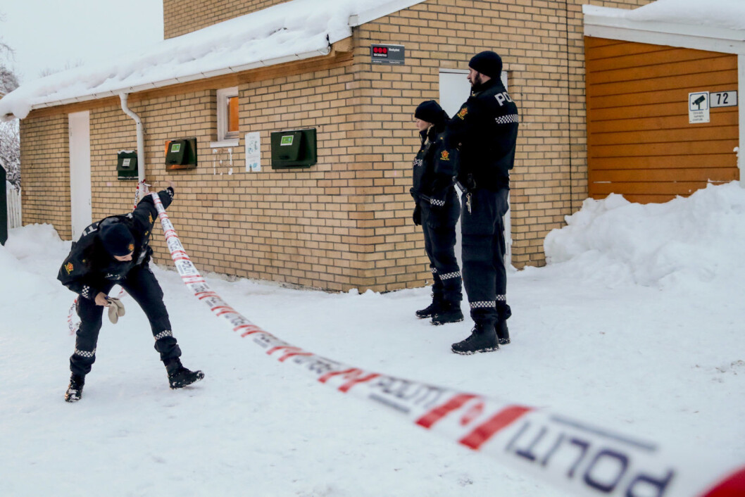 Torsdag ble en kvinne funnet død i en leilighet på Bjørndal i Oslo. Politiet anså tidlig dødsfallet som mistenkelig, og har nå siktet en nabo av kvinnen.
Foto: Håkon Mosvold Larsen / NTB scanpix Torsdag ble en kvinne funnet død i en leilighet på Bjørndal i Oslo. Politiet anså tidlig dødsfallet som mistenkelig, og har nå siktet en nabo av kvinnen.
Foto: Håkon Mosvold Larsen / NTB scanpix