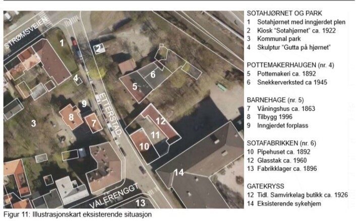 Slik ser det ut i dag. Sotafabrikken 10-12 lå akkurat på grensen mellom Oslo og Aker, og fikk fasong deretter. Illustrasjon fra planinnlegg Slik ser det ut i dag. Sotafabrikken 10-12 lå akkurat på grensen mellom Oslo og Aker, og fikk fasong deretter. Illustrasjon fra planinnlegg