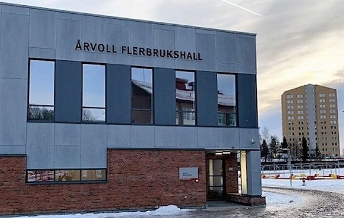 Slik ser Årvoll flerbrukshall ut utenfra. Foto: Utdanningsetaten Slik ser Årvoll flerbrukshall ut utenfra. Foto: Utdanningsetaten