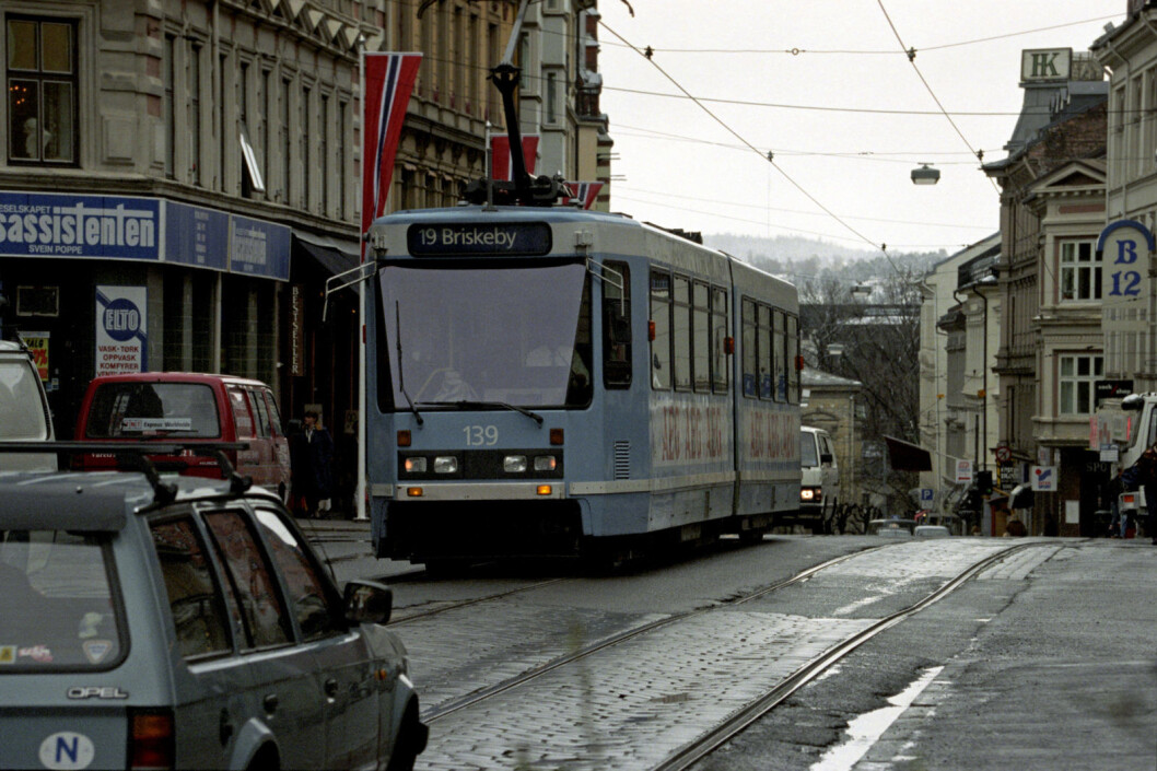 Den berusede mannen i 20-årene kjørte den stjålne drosja fra Bogstadveien til Torshov før han ble tatt av politiet. Foto: Terje Bendiksby / NTB / scanpix Den berusede mannen i 20-årene kjørte den stjålne drosja fra Bogstadveien til Torshov før han ble tatt av politiet. Foto: Terje Bendiksby / NTB / scanpix