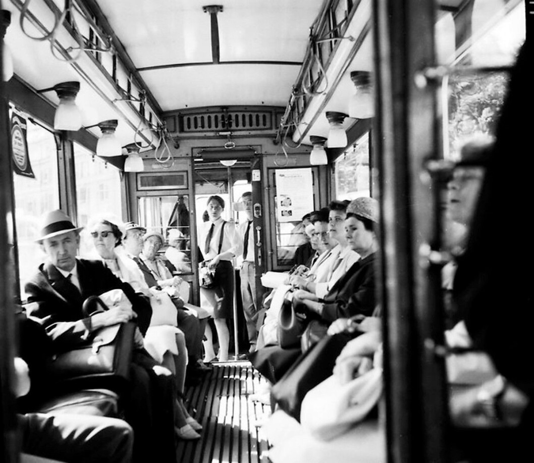 Onkel elska jobben som konduktør på trikken. Foto: Per Lyng/Oslo Byarkiv Onkel elska jobben som konduktør på trikken. Foto: Per Lyng/Oslo Byarkiv